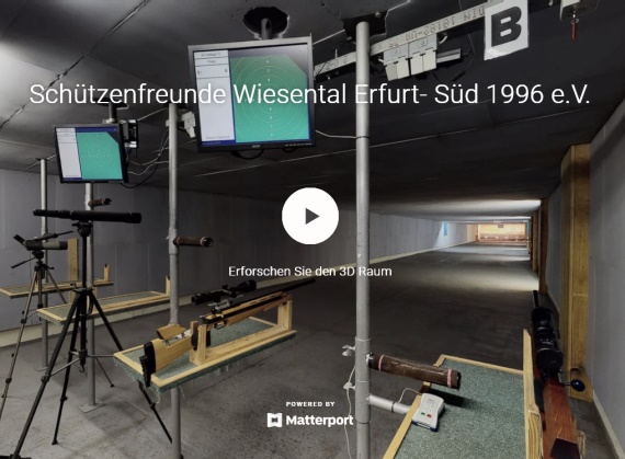 Vorschau des virtuellen 3D-Rundgangs durch die Schießsportanlage Wiesental